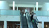 Le scale mobilii nella hall dell'ospedale Giovanni Paolo II di Olbia