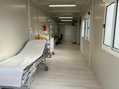 L'area di isolamento del Pronto soccorso dell'ospedale Giovanni Paolo II di Olbia