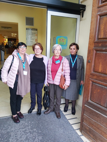 da destra, Maria Grazia Sanna, presidente prov Unicef, Lidia Cas, Unicef SS, Liliana Pascucci, direttore distretto Olbia, Simonetta Pitzalis, Unicef SS
